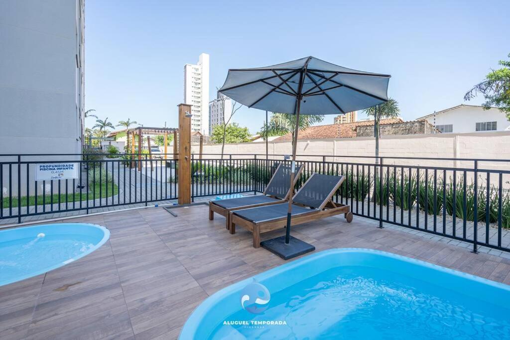 A 150 M Da Com Sacada, Wi-fi, Piscina, Portaria 24h, Playground E Vaga De Garagem Apartment *