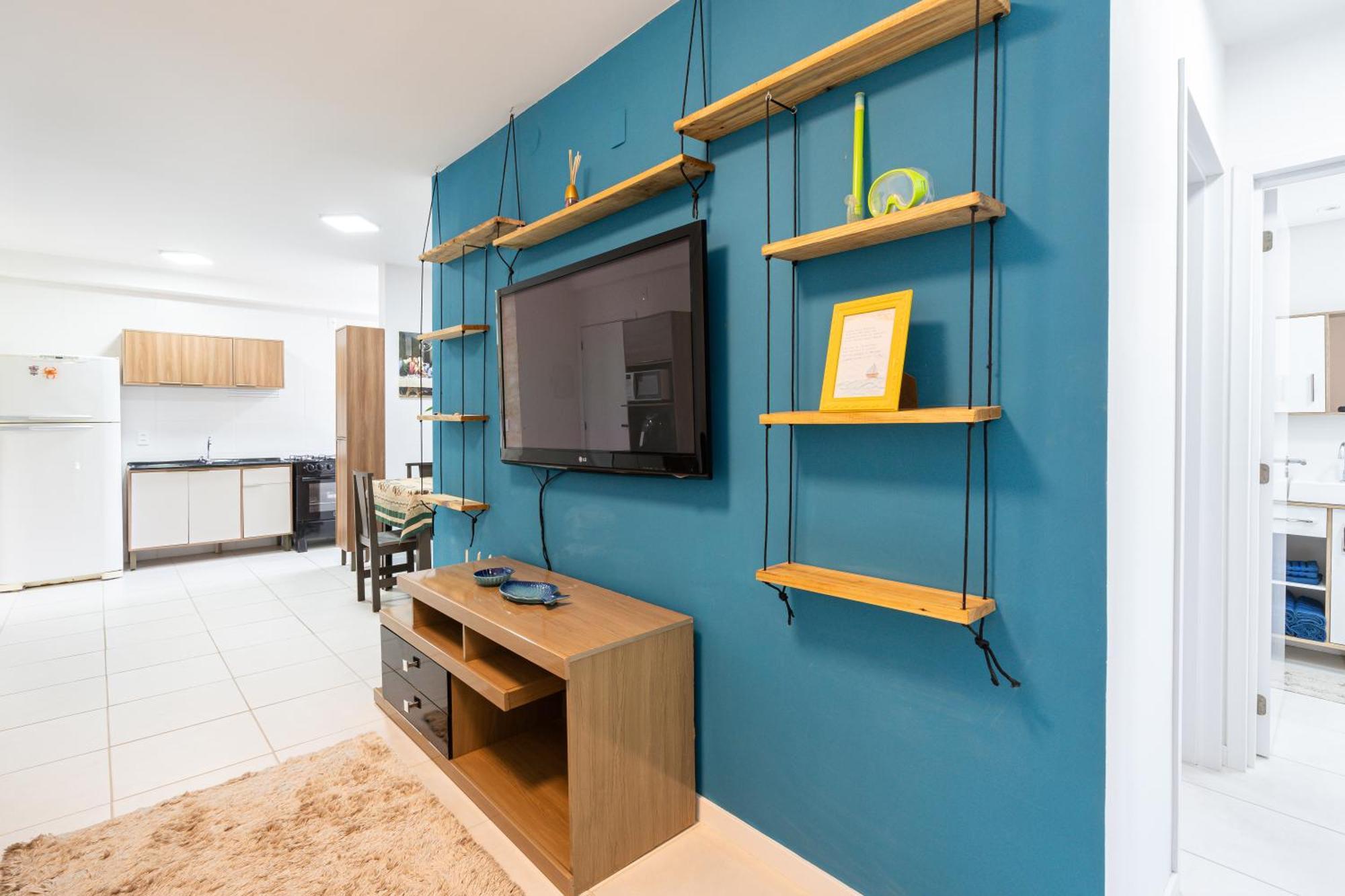 Apartment A 150 M Da Com Sacada, Wi-fi, Piscina, Portaria 24h, Playground E Vaga De Garagem *